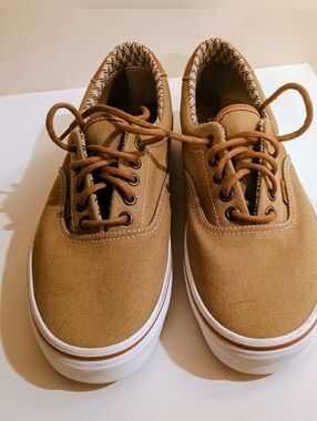 Vans Casual Canvas Men’s Sneakers in Khaki Sz 10